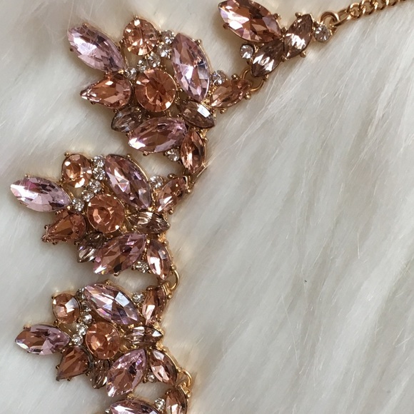 Faux Gemstone Statement Necklace - Picture 3 of 5